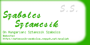 szabolcs sztancsik business card